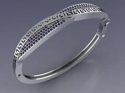 Two-piece women s bracelet 3D print model