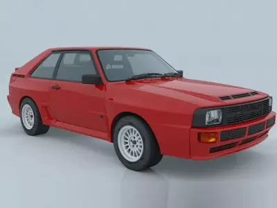 Classic Rally Coupe with ICE-Style Livery  3D Model Low-poly 3D model