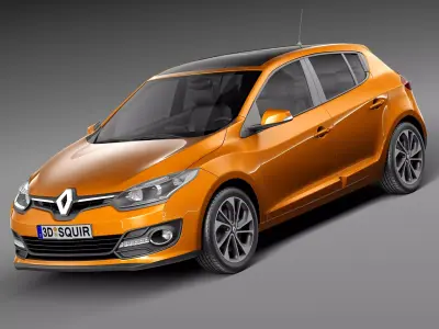 Renault Megane 5-door 2014 3D model