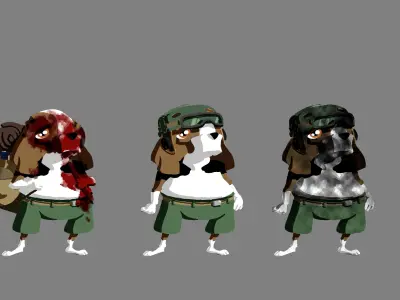 Walking Dog 3D model