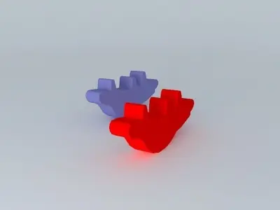 Seesaw Plastic Playground Free 3D model