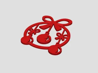 Christmas Garland Panel A06 - Door Wall Decoration 3D print model