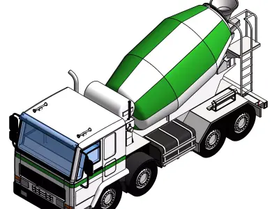 Concrete Mixer Truck-03 3D model