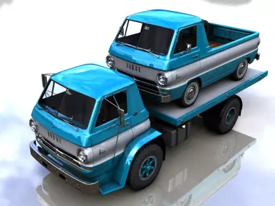 DODGE L700 TRUCK 1966 3D model