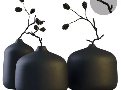 Decor  Vases Set 9 3D model