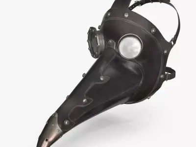 Plague Doctor Mask Low-poly 3D model