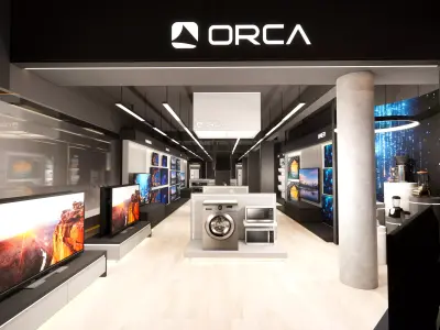 INTERIOR DESIGN OF ORCA ELECTRONICS Low-poly 3D model