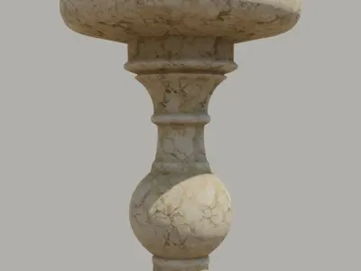 Vase 3D model marble Low-poly 3D model