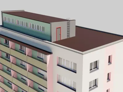 Eastern European Building 015 Free low-poly 3D model