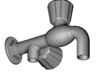 Elegant Plastic Two Way Tap 3D model