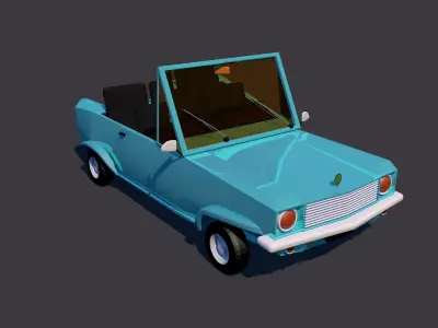 Low Poly Car  Model TE-013 Low-poly 3D model