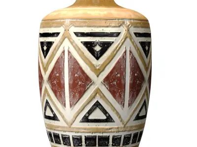 Rustic Southwest Country Nightstand bedside Provence Table Lamp 3D model