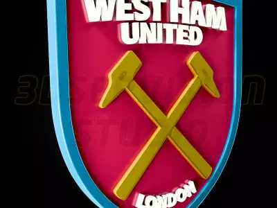 West Ham United logo - Cinematic - 3D print 3D model