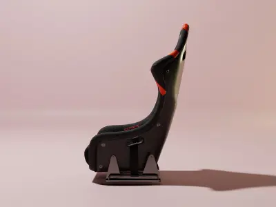 High-Quality Racing Car Seat 3D Model Low-poly 3D model