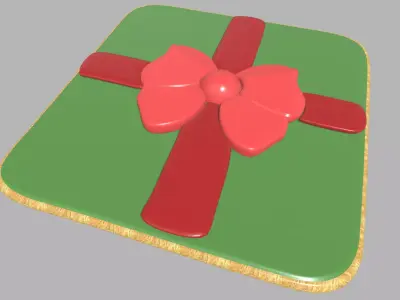 Gift Cookie Christmas Low-poly 3D model