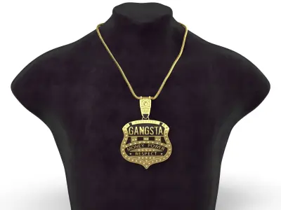 Gangsta Respect Jewelry Low-poly 3D model