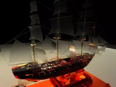 Chinese sail boat 3D model