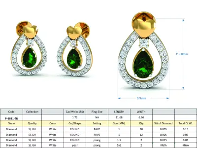 Diamond Locket Set 3D print model 28