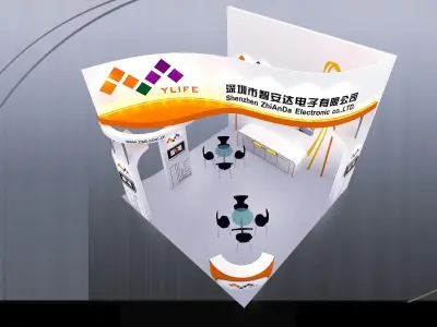 Booth - Area - 6X6-3DMAX2009-02 3D model