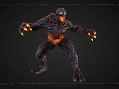 DemonGachi venom from movie unreal engine unity Low-poly 3D model