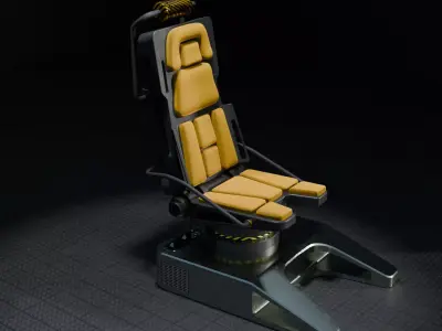 SciFi Seat 3D Model Futuristic Chair Game Ready  3D model