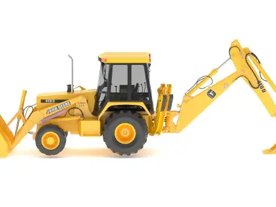 1995 John Deere 410D Backhoe 3D model