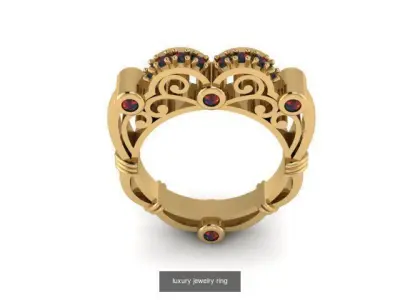 luxury  Pair ring 3D Model Pack