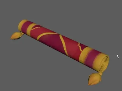 Rolled Rug 3D model