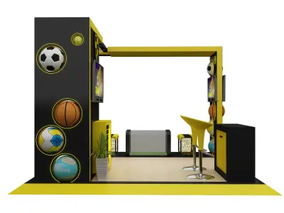 Booth Exhibition Stand a605b 3D model