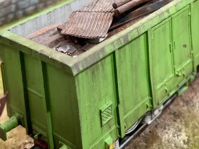 ROLLS-0042 SJ Litt Eaos Gondola freight car in H0-scale 3D print model