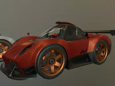 zomg  car  Low-poly 3D model