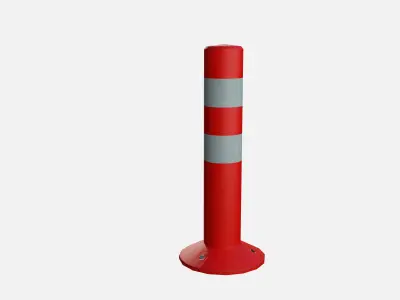 Road pole 45 cm Low-poly 3D model