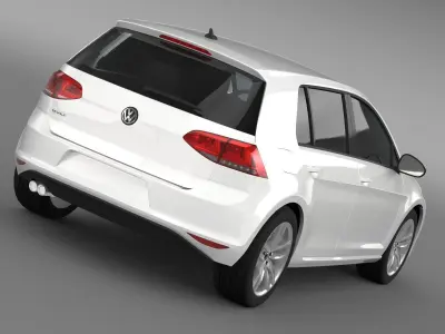 VW Golf TDI 4MOTION 5d Typ 5G 2012 3D model