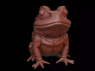 Toad Animal Sculpture 3D print model
