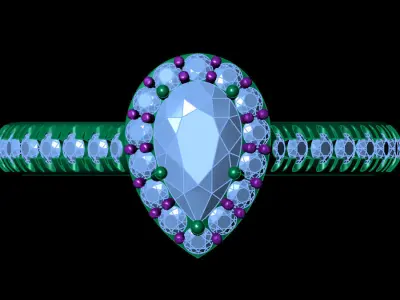 SELIN woman ring 3D print model