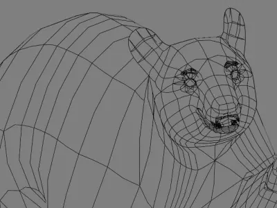 For Anime - Cartoon Bear 3D model