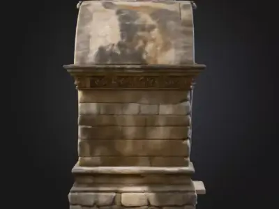 Ancient Stone Archway Low-poly 3D model