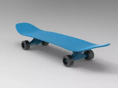 Skateboard 3D model 12