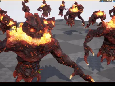 Hell Flying Demon Low-poly game engine ready 3D model Low-poly 3D model