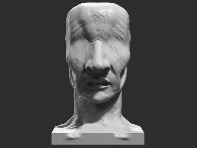 human head modern sculpture 3d print model 90 3D print model