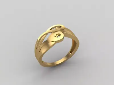 Women Ring Plain Ring Ready STL 3DM Models Womens Rings 3D print model 28