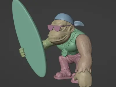 DKC Funky Kong first game version  3D print model