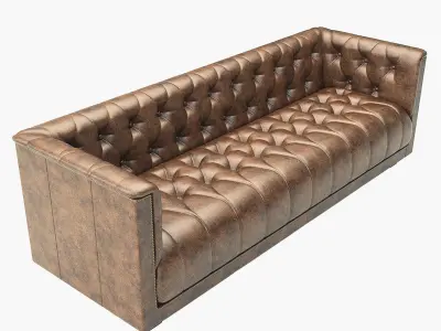 Luxury Leather Sofa 3D model