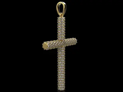 Cross with gems model 568 3D print model