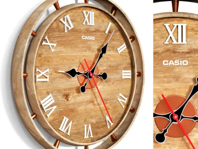 HOME WOOD CLOCK 3D model