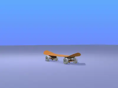 Low poly Scateboard Low-poly 3D model