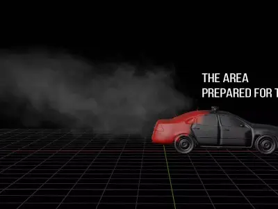 Animated Vdb Car Fire 300 Frames loopable 3D model