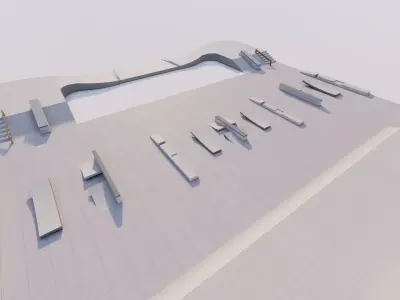 Skatepark-Skate Park PACK  3D model