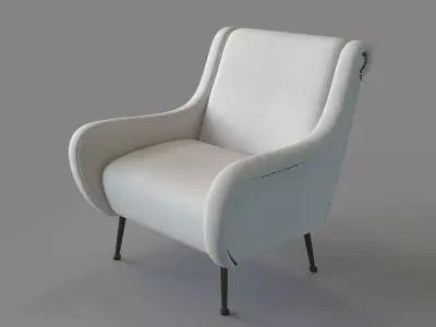 Marley Arm Chair Beige 3D model