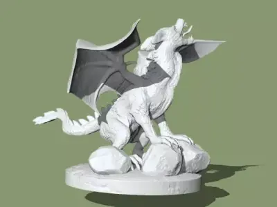 3D figurine of Dragon Dog 3D model